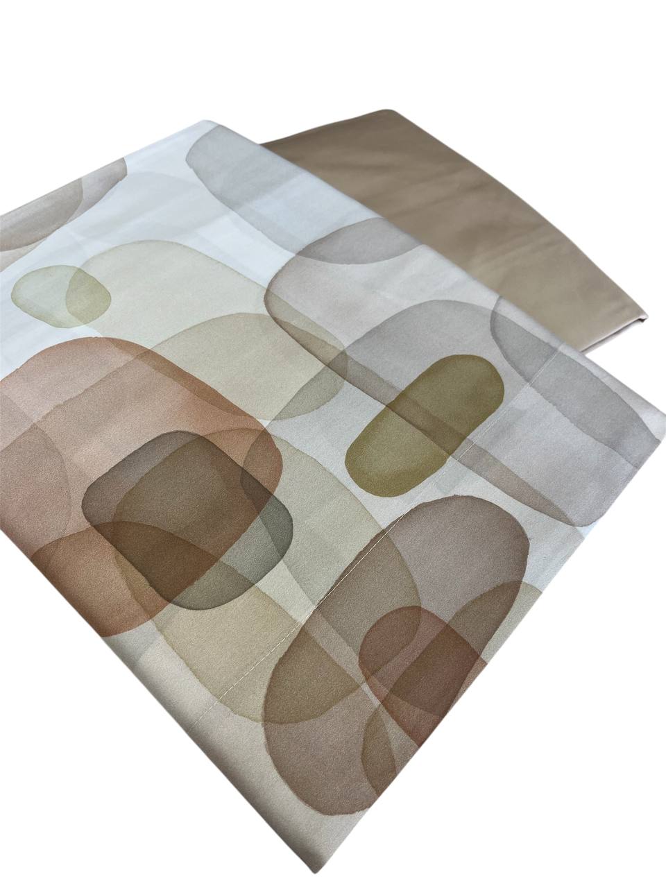 Completo lenzuolo copriletto matrimoniale Aqua Beige Sabbia
