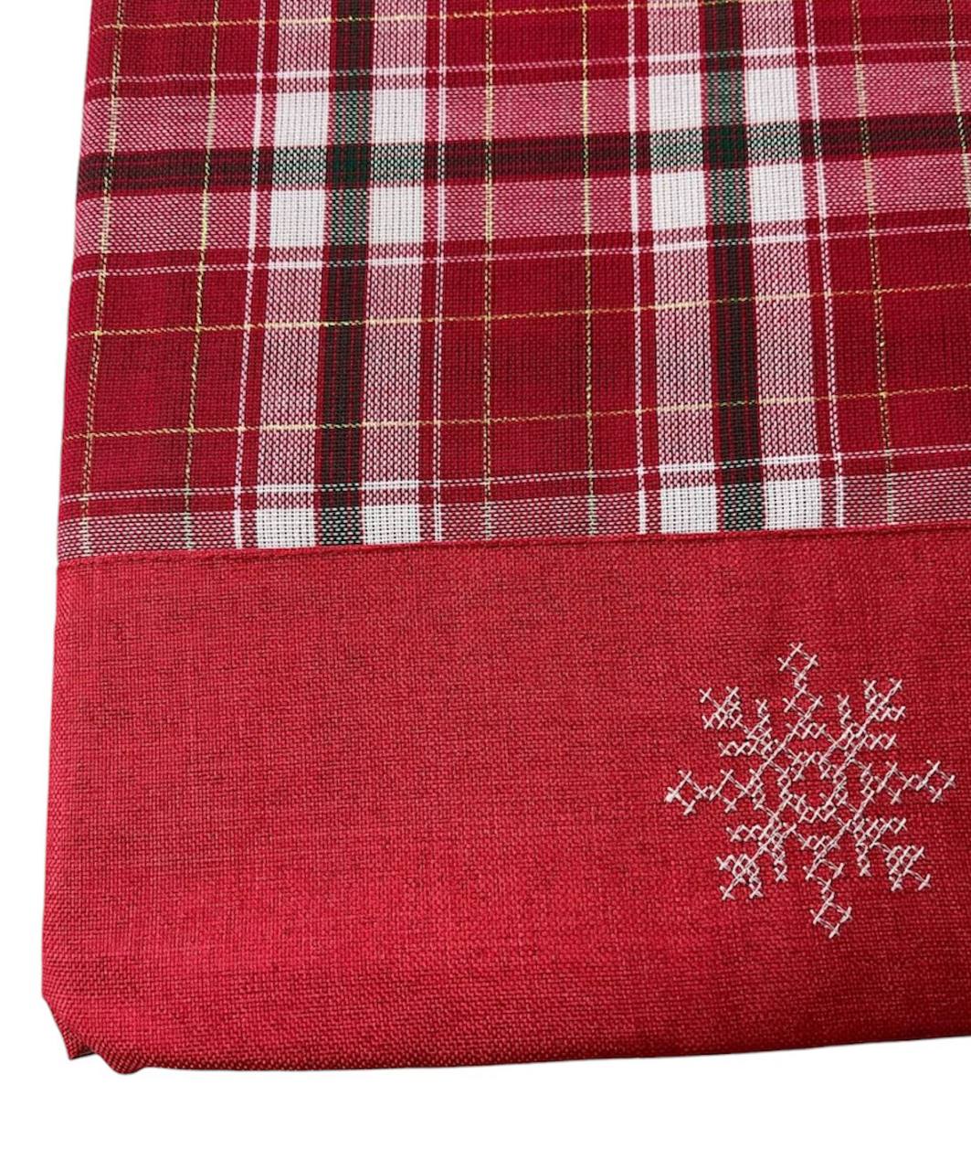 Tovaglia Natale fiocco di neve 140x240cm