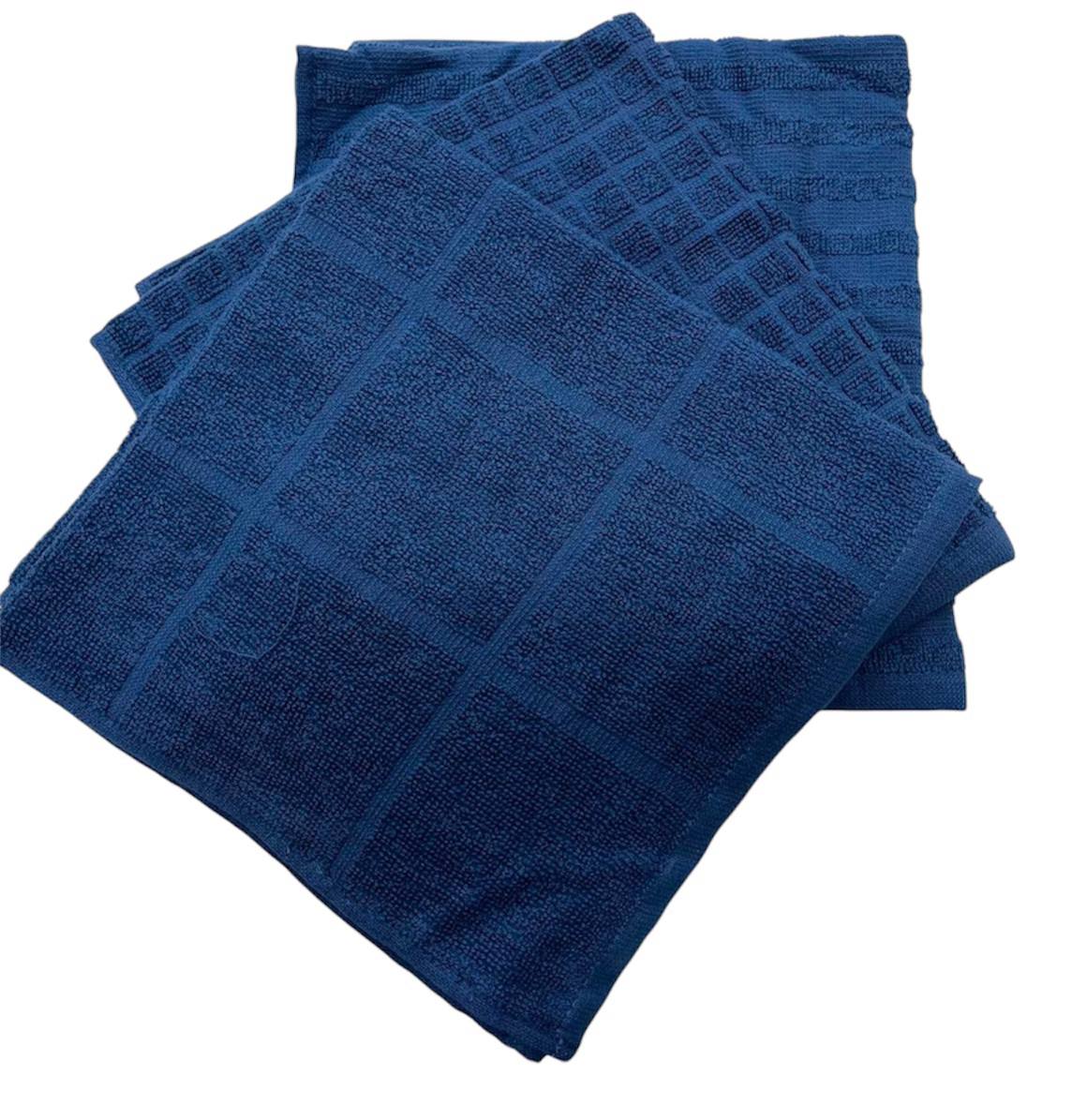 3 Strofinacci 50x50cm in spugna di cotone 100%