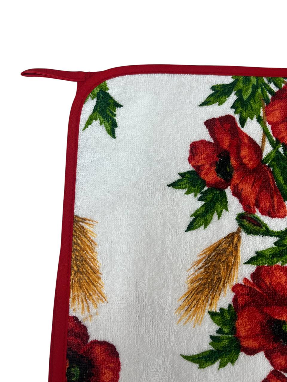 Strofinaccio in spugna di cotone 50x70cm Papaveri rosso