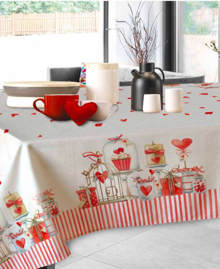 Tovaglia da tavola Secret love idrorepellente