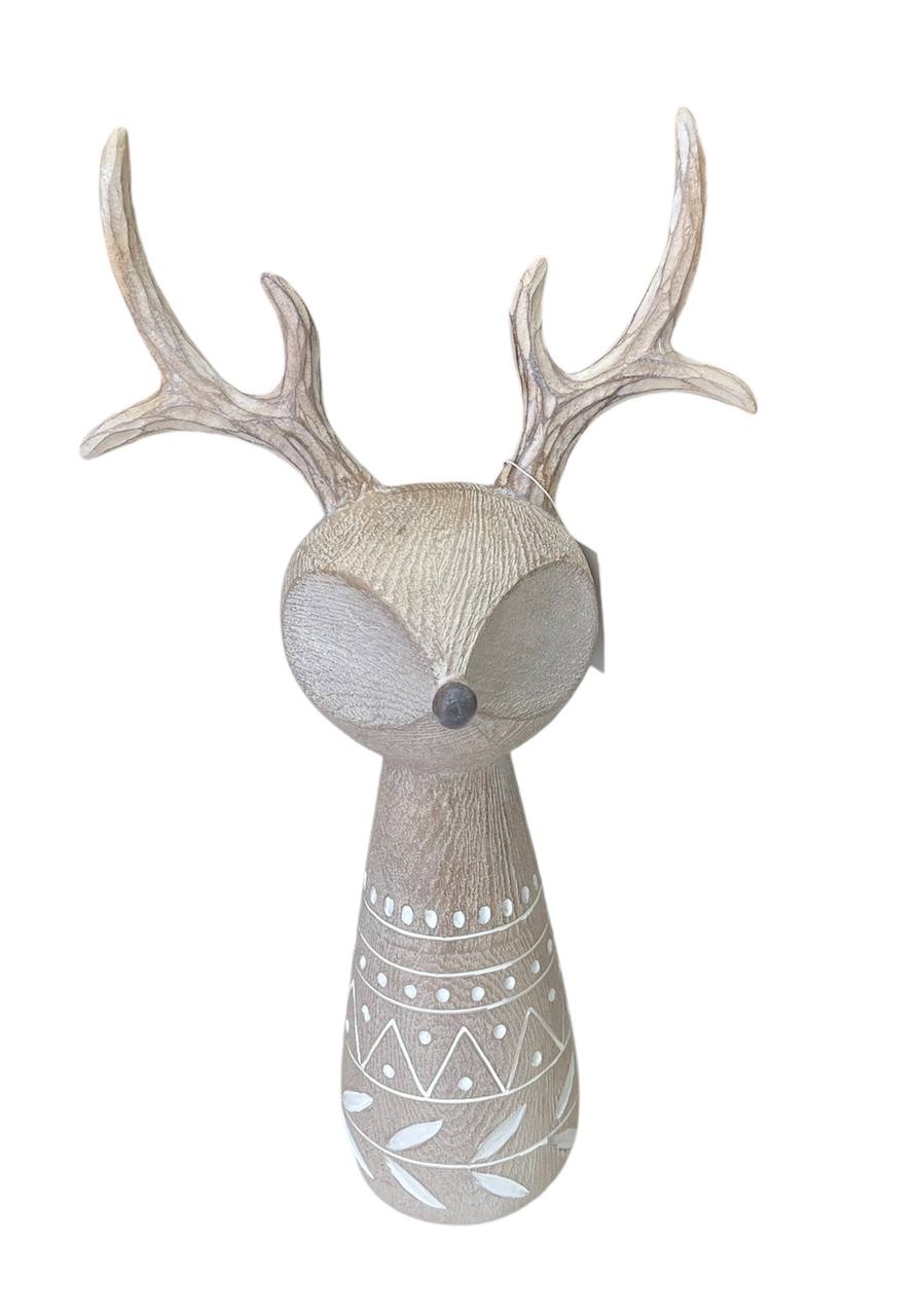 Cervo Decorativo Xmas Tale in legno