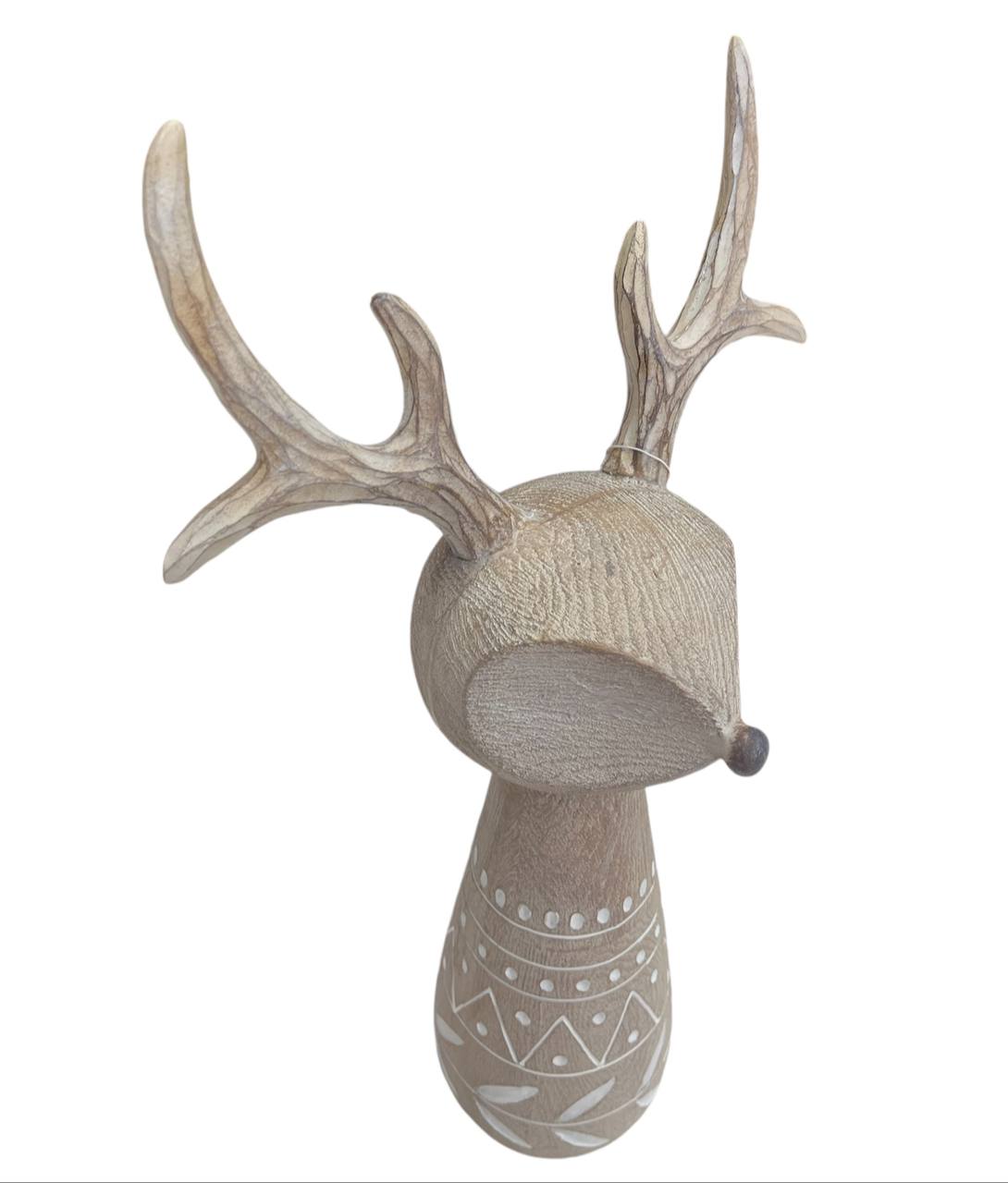 Cervo Decorativo Xmas Tale in legno