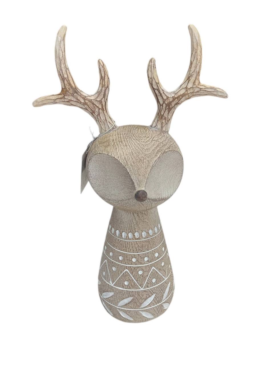 Cervo Decorativo Xmas Tale in legno