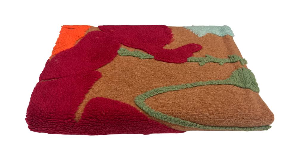 Plaid lavorato jacquard 130x170cm Poppy Giallo ambra