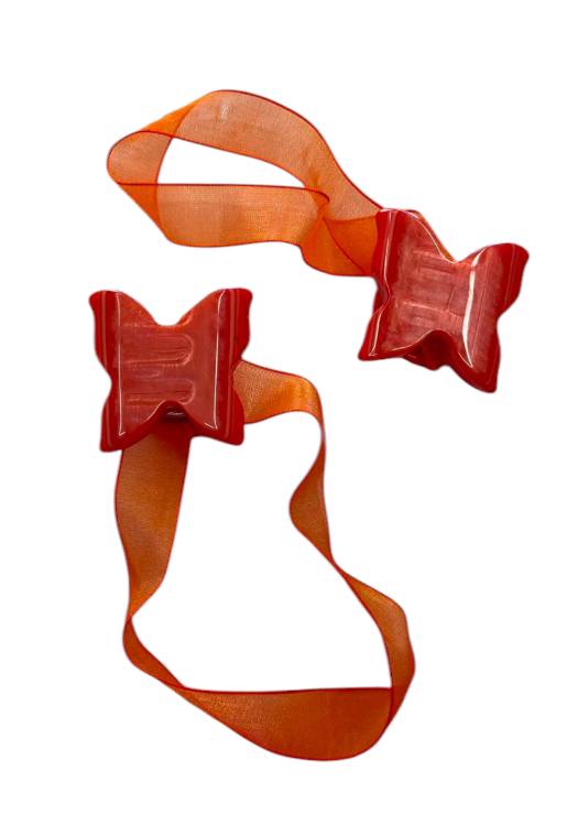 Coppia calamite per tende in madreperla farfalle piccole