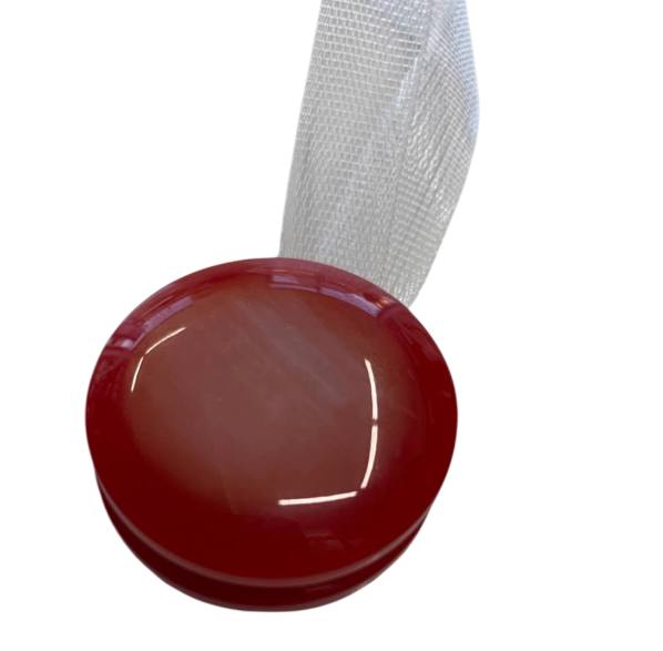 Coppia Calamite per tenda in madreperla misura piccola colore rosso