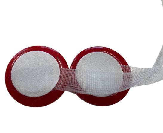 Coppia Calamite per tenda in madreperla misura piccola colore rosso