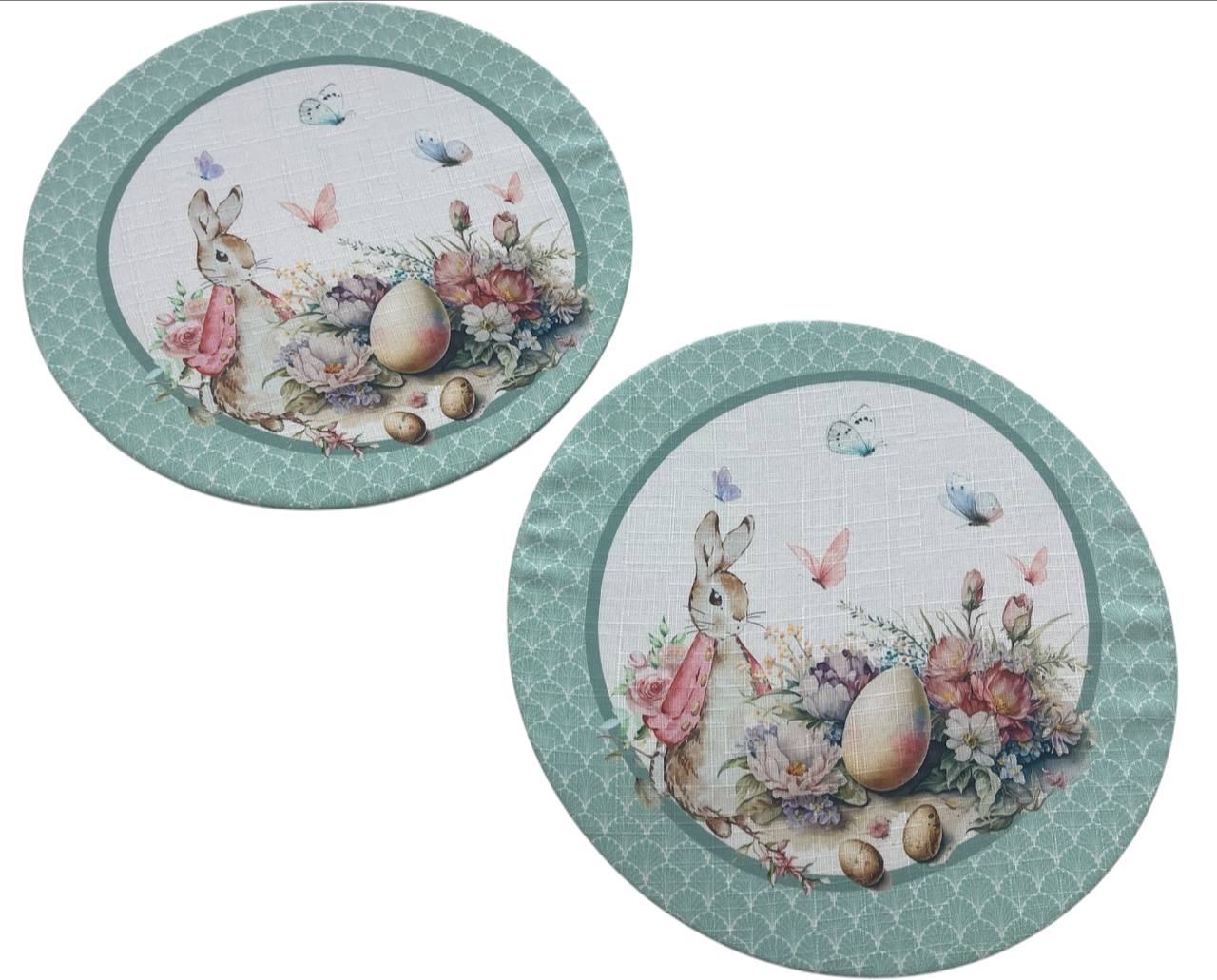 Set 2 sottopiatti Pasqua Easter Eggs acqua