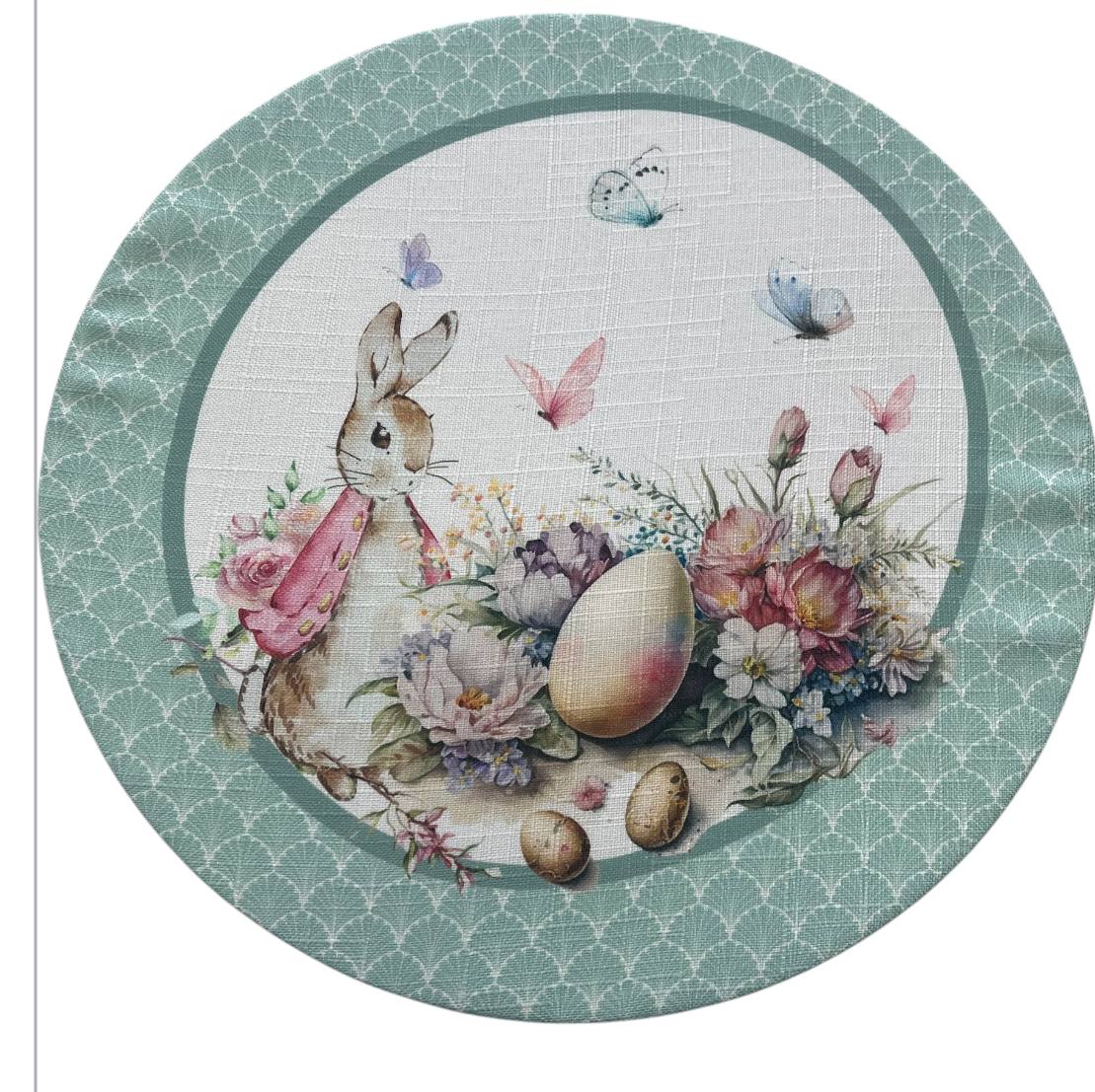 Set 2 sottopiatti Pasqua Easter Eggs acqua