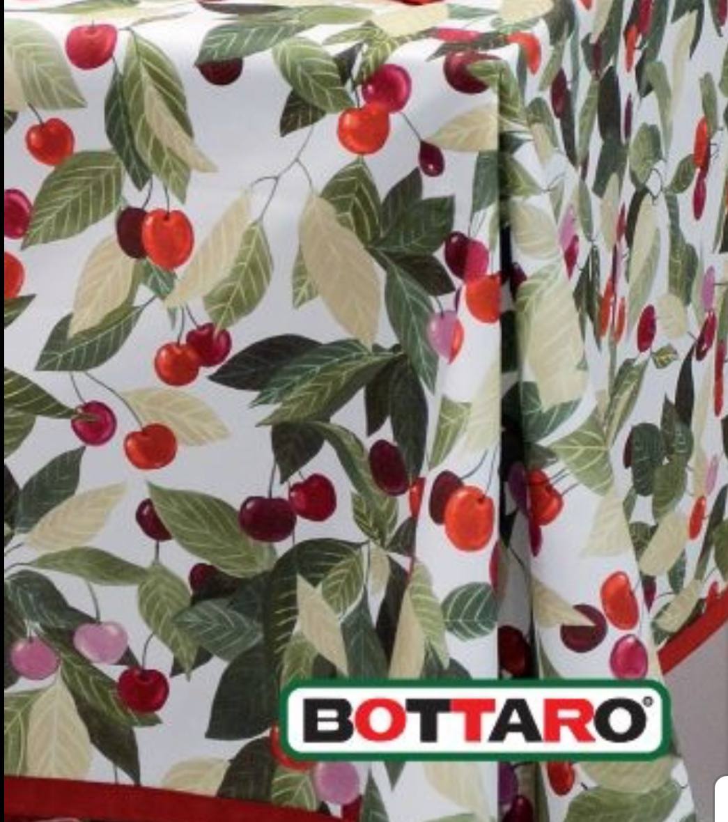 Tovaglia in cotone Marinella Ciliegie rosso