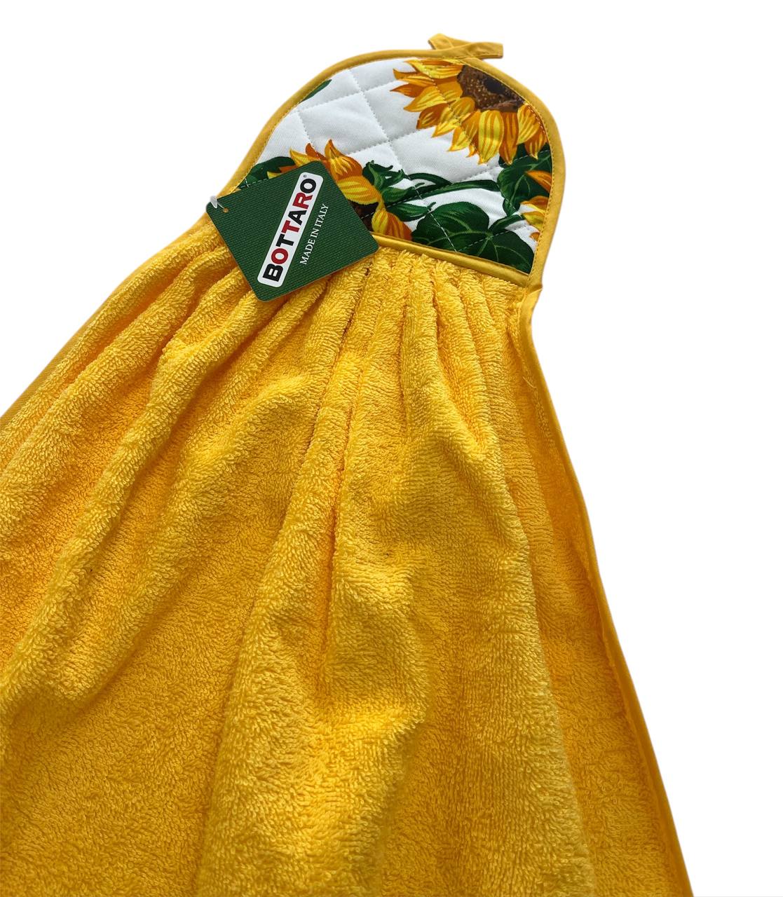 Asciughino in spugna Girasole giallo