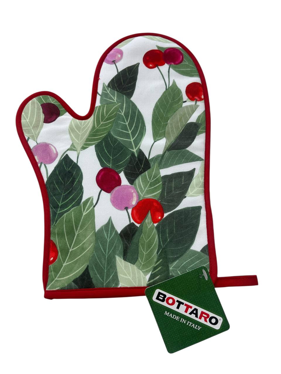 Guanto forno Marinella ciliegie rosso