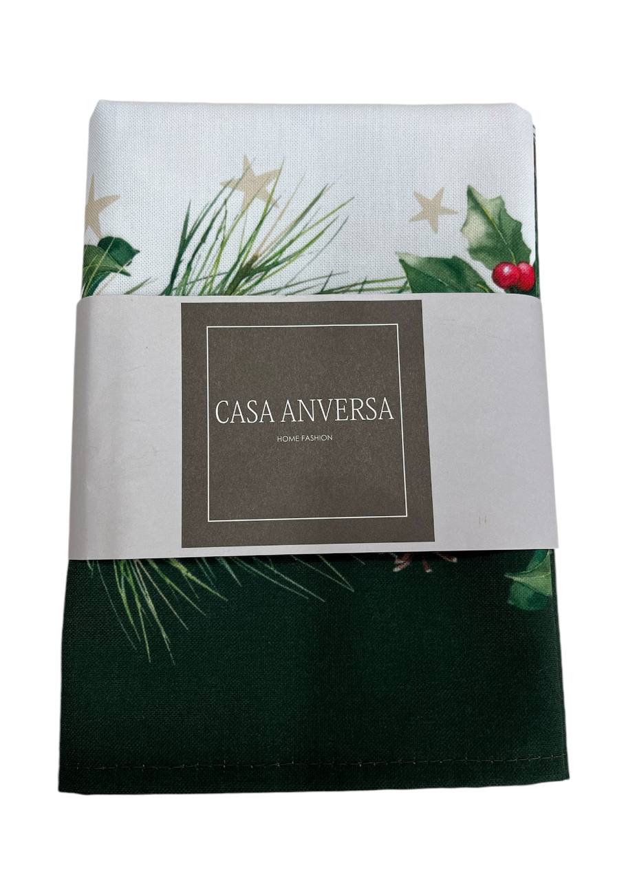 Centrotavola Antimacchia Christmas Village 95x95cm