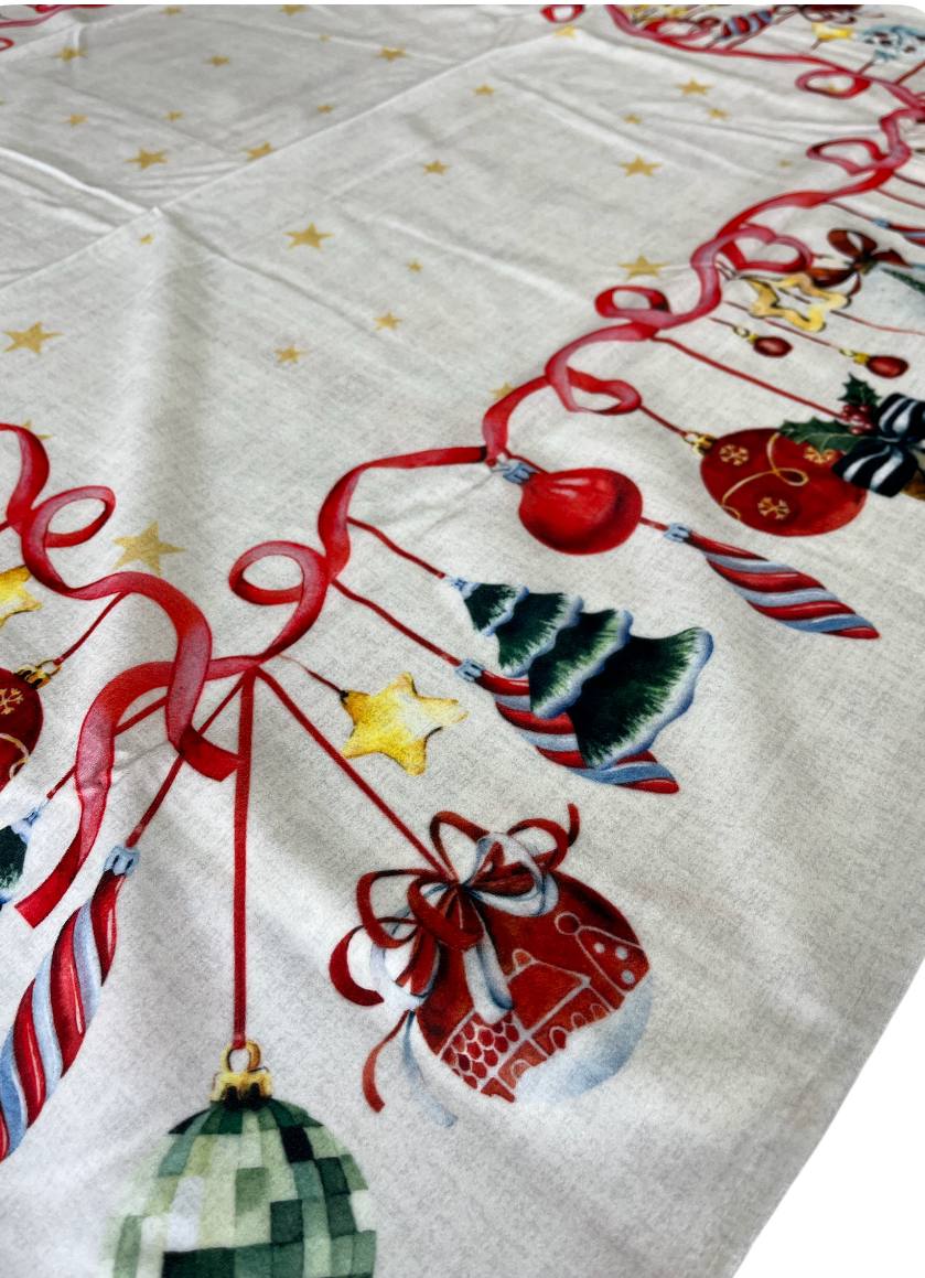 Centrotavola 95x95cm in velluto Christmas