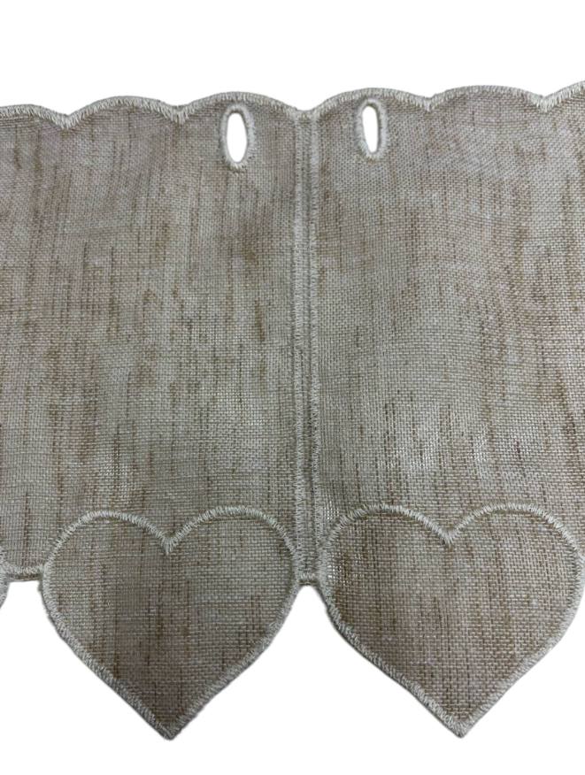Mantovana da 4 metri Shabby Chic cuore beige