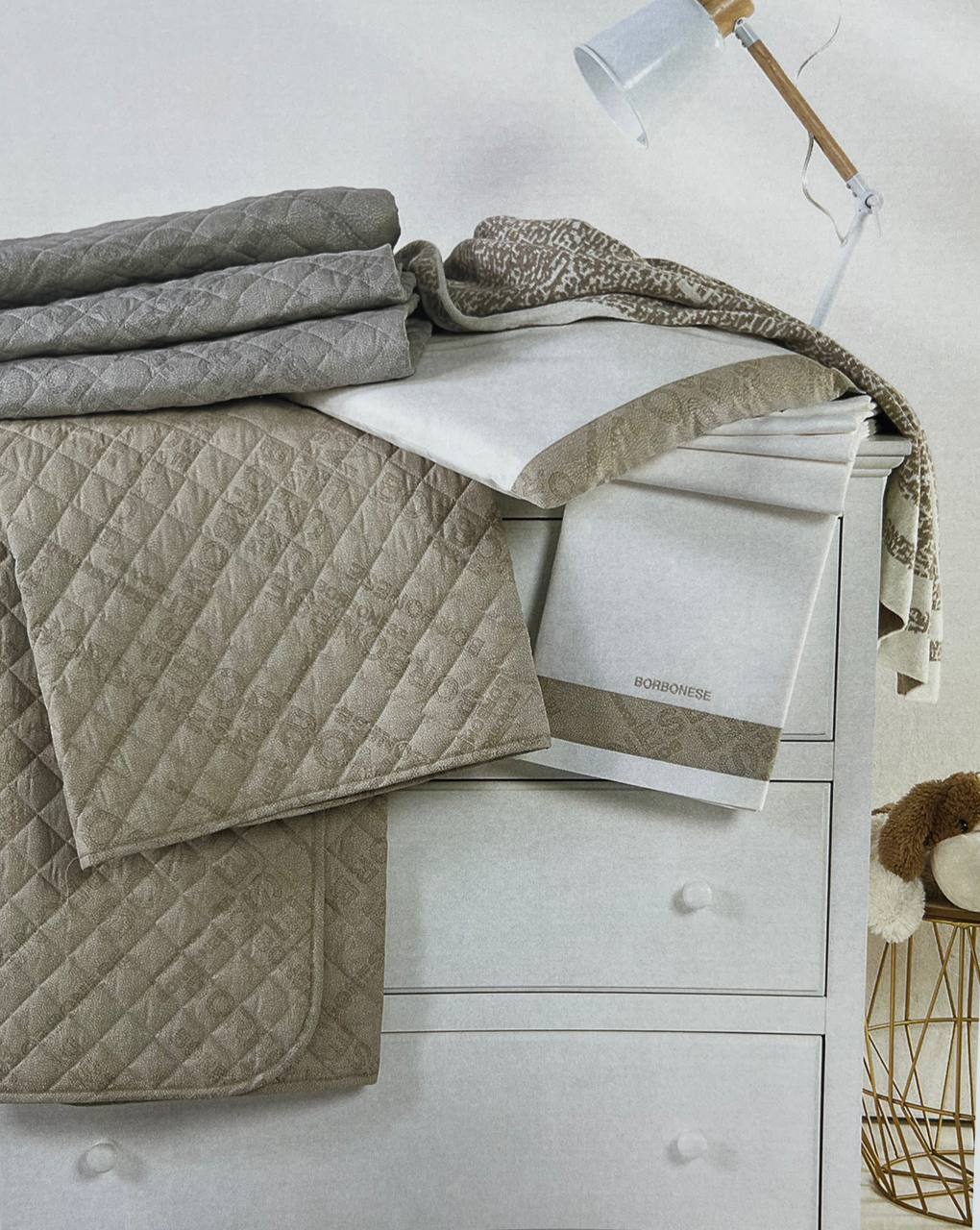 Kids Completo lenzuola culla/ Lettino Jet Set Nocciola
