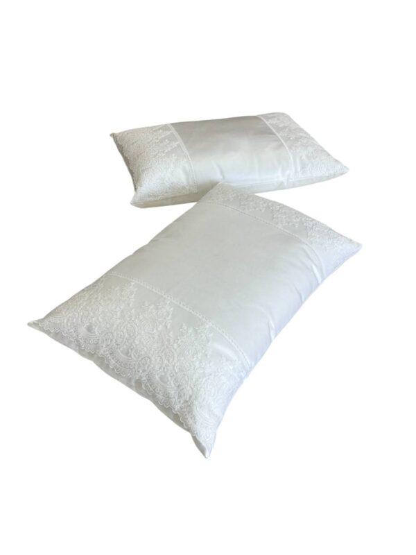 Coordinato letto matrimoniale completo lenzuola + coperta + coppia cuscini arredo Regina Latte