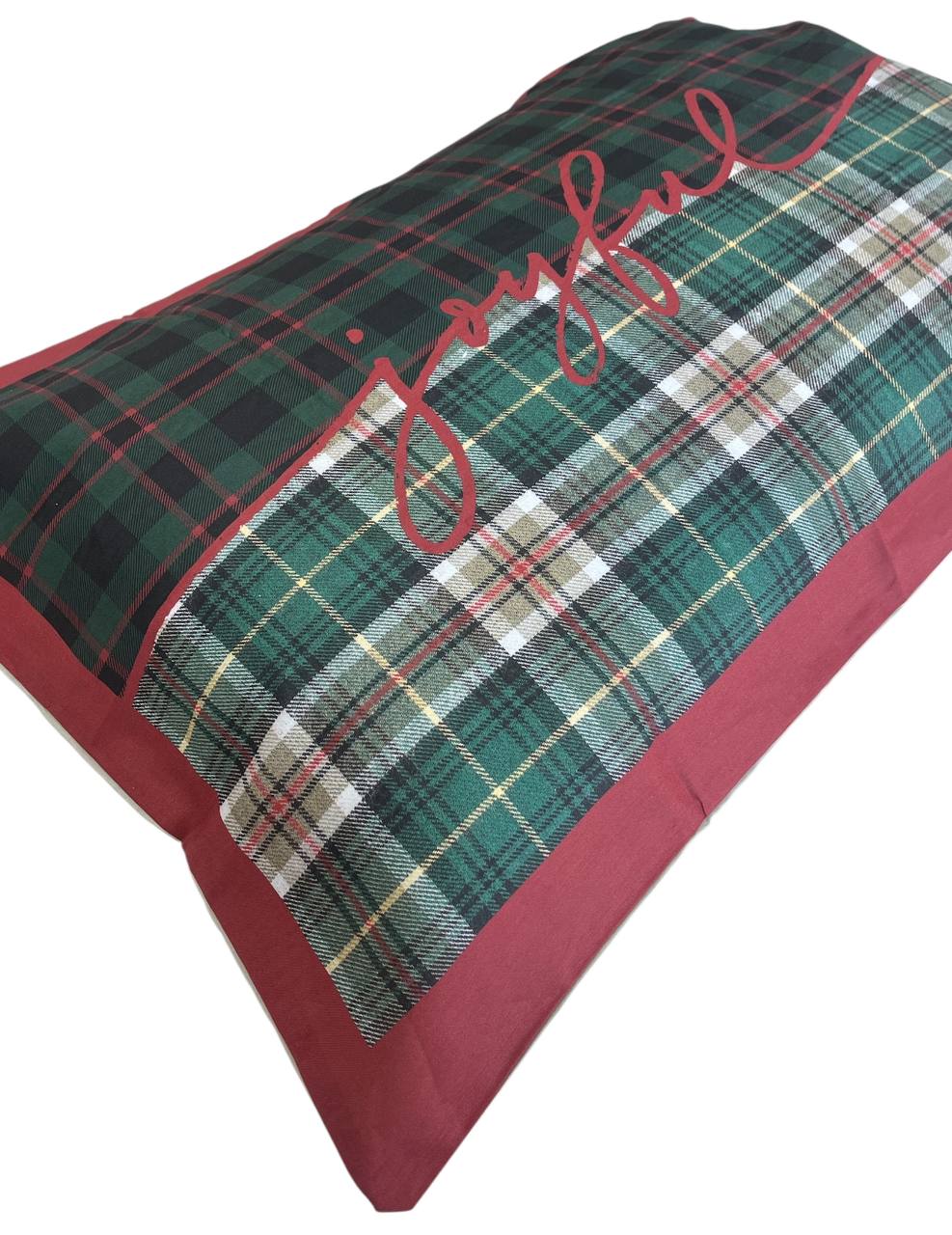 Coppia (2) federe cotone Natale 50x80cm