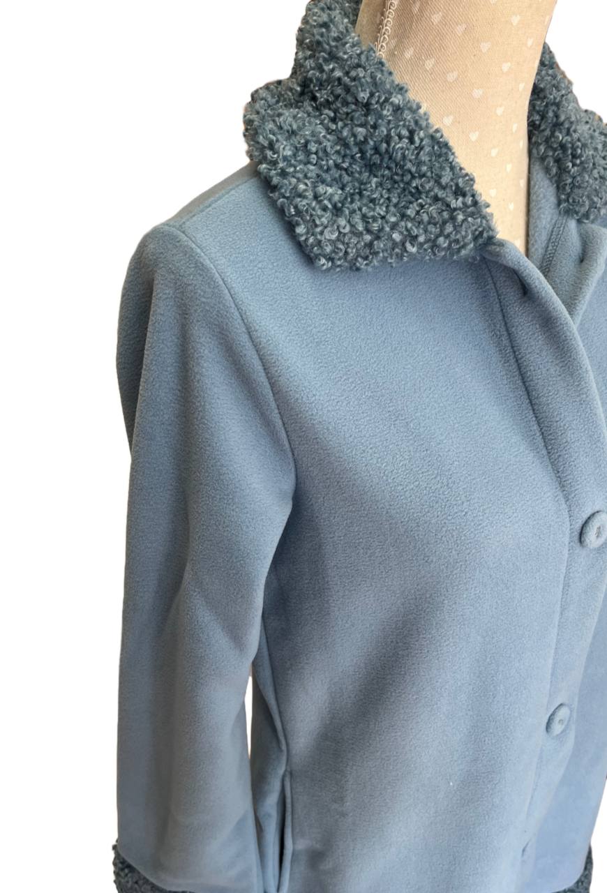 Vestaglia donna in pile azzurra