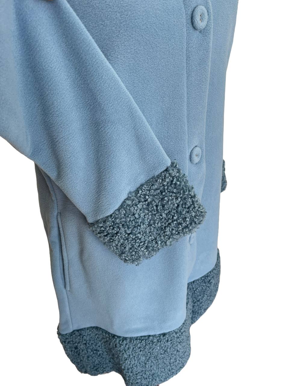 Vestaglia donna in pile azzurra