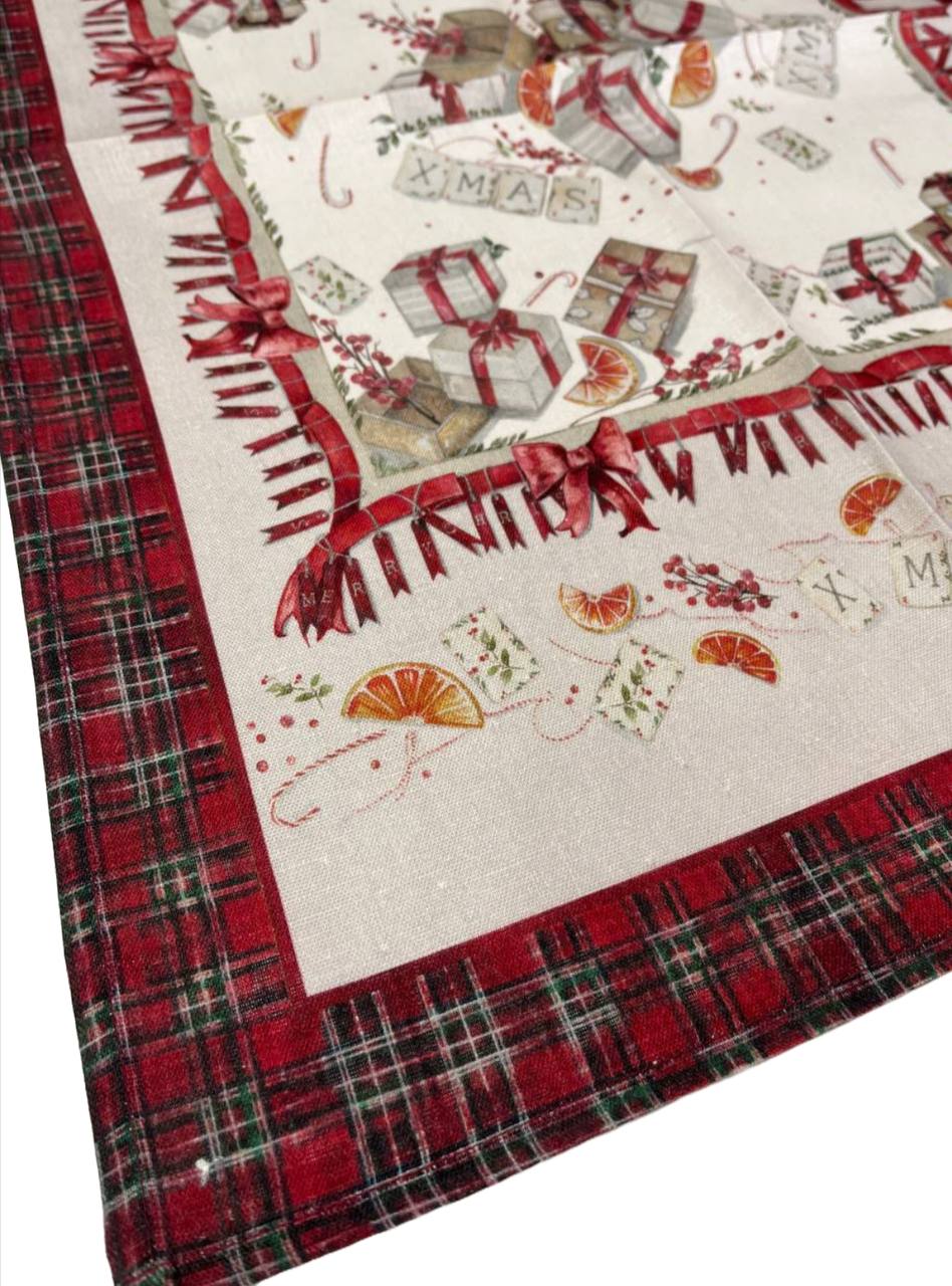 Strofinaccio 50x70cm Natale Festa rosso