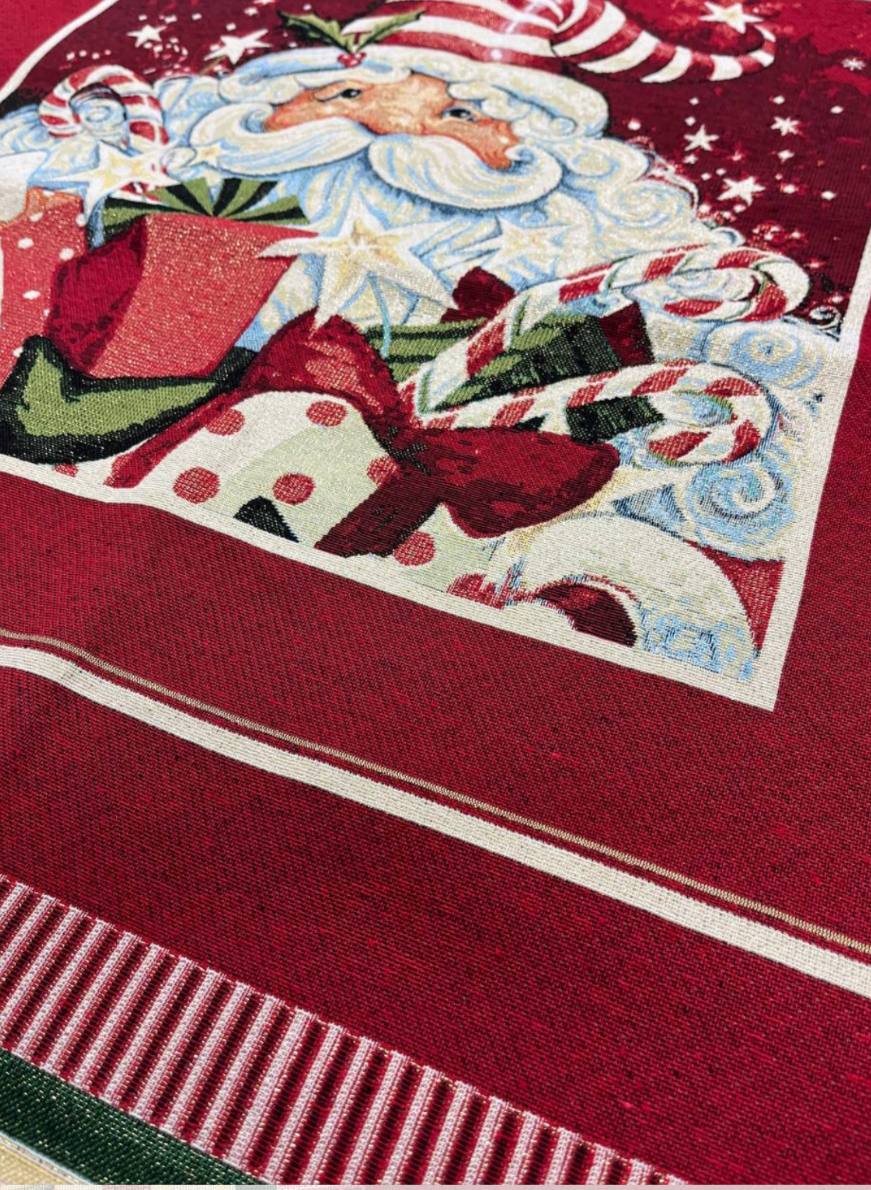 Tovaglia Natale in gobelin Papà Noel 140x180cm
