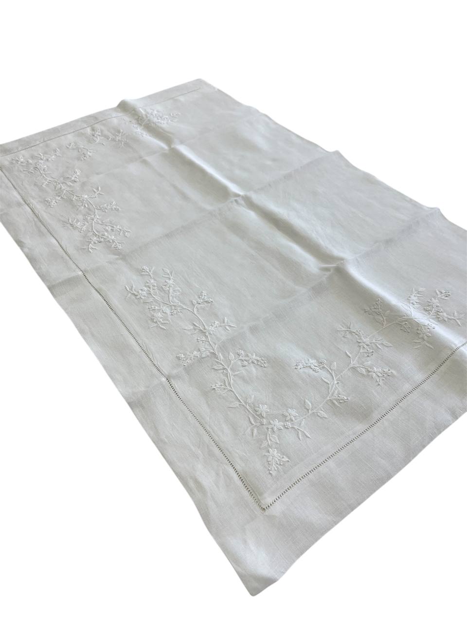 Completo Lenzuola matrimoniale Ricamo Bianco Art 7794