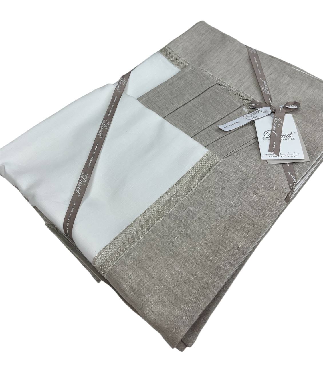 Tovaglia da tavola Star in lino con tovaglioli 180x270cm