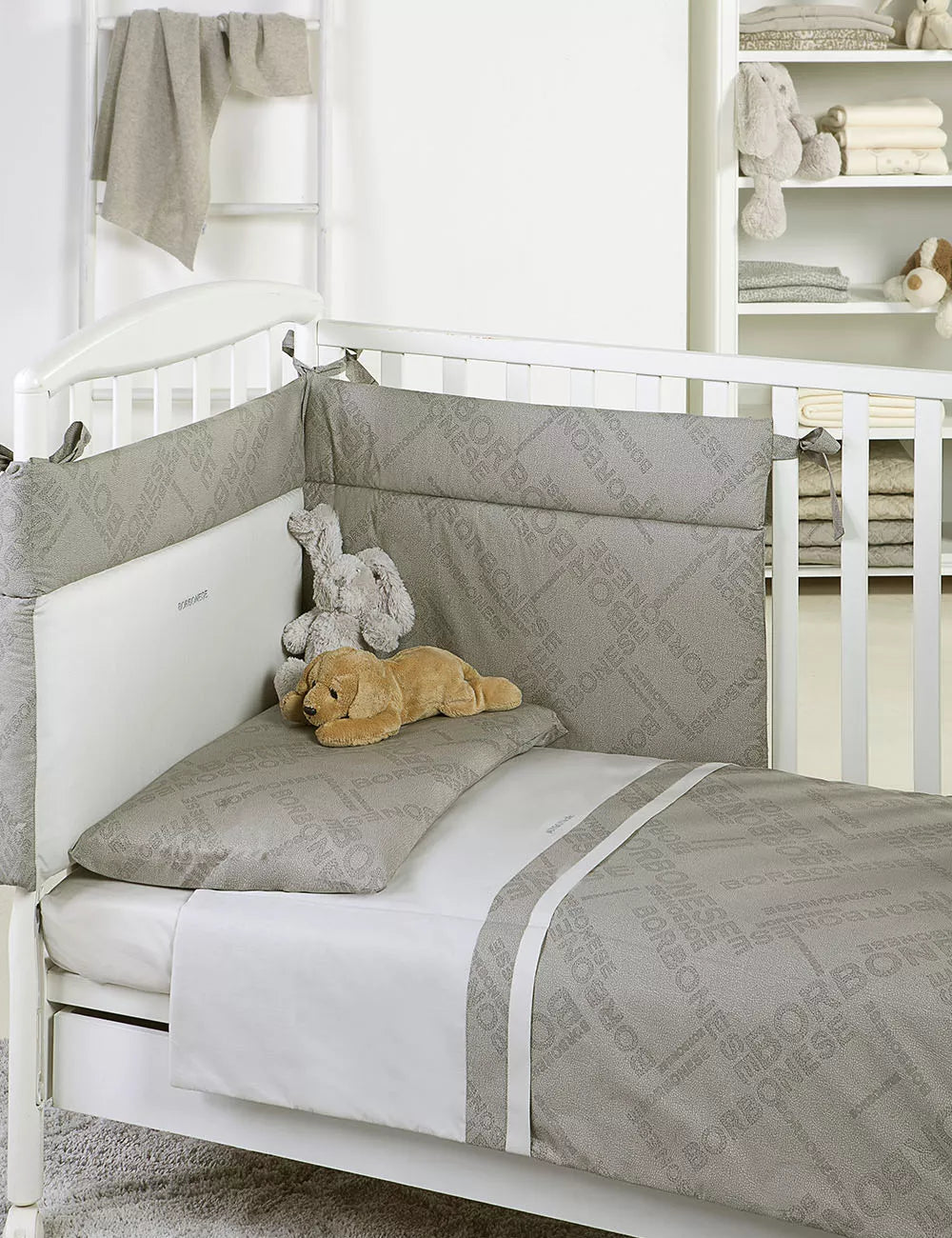 Kids set 5 pezzi copripiumino lettino Jet Set Nocciola