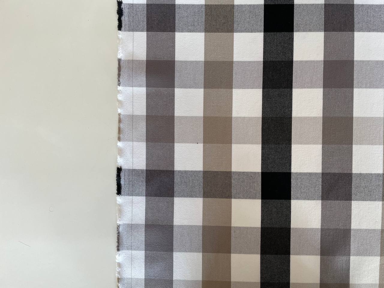 Tessuto tovaglia quadri colore Tortora 100% cotone martingala
