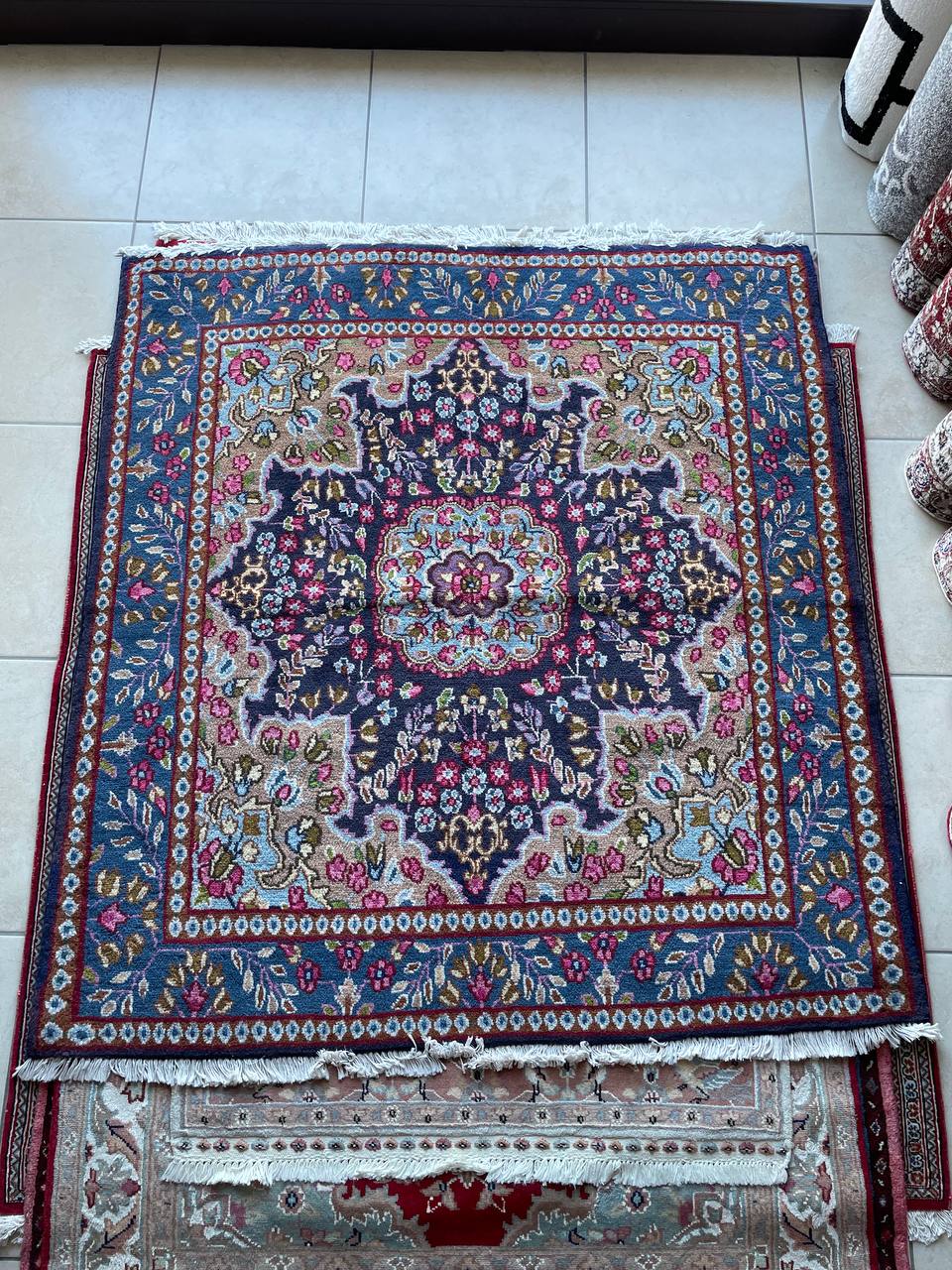 Tappeto orientale 150x140cm annodato a mano