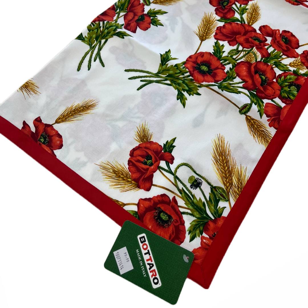 Tovaglietta quadrata in cotone Papaveri