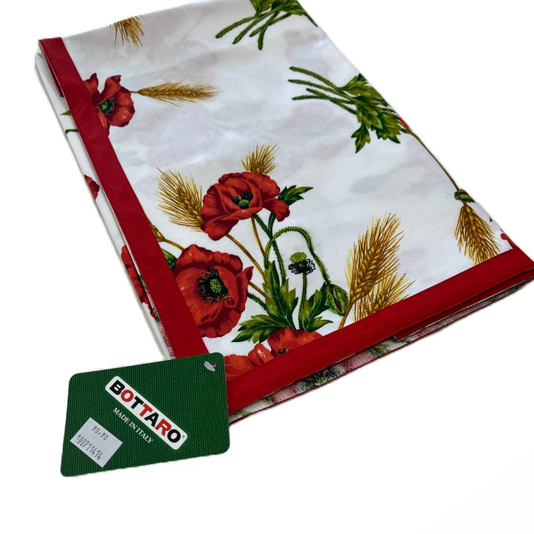 Tovaglietta quadrata in cotone Papaveri