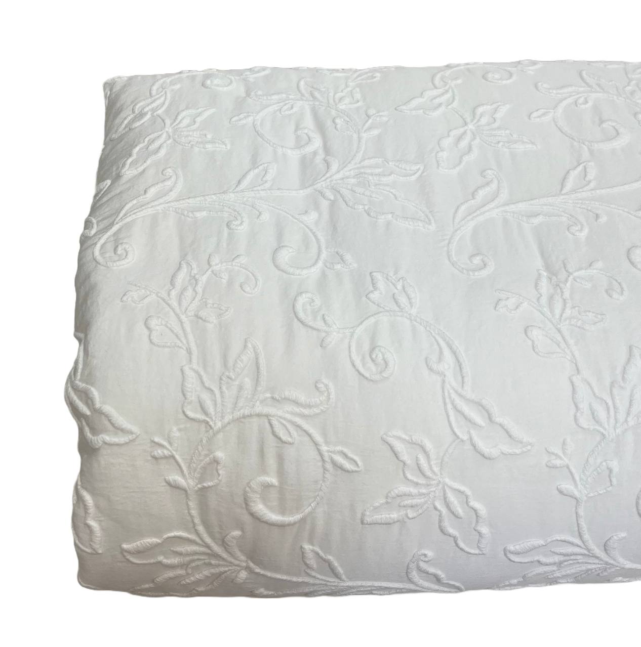 Trapuntino matrimoniale con coppia cuscini arredo Dune Merveille latte