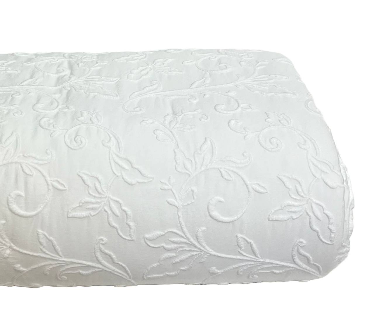 Trapuntino matrimoniale con coppia cuscini arredo Dune Merveille latte