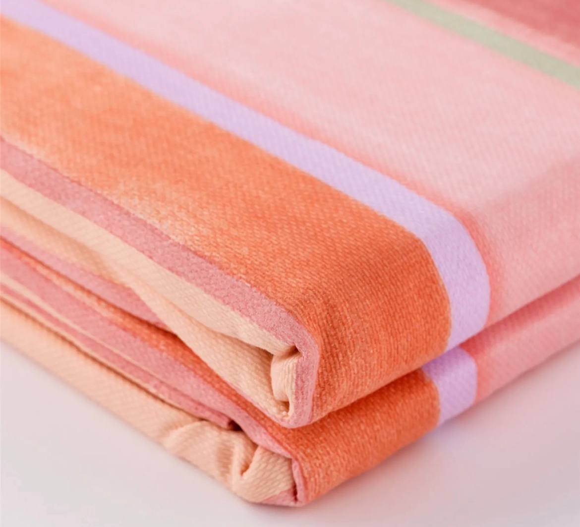 Copriletto piquèt 1 piazza e mezza Adele azzurro cielo /rosa pesca 100% cotone