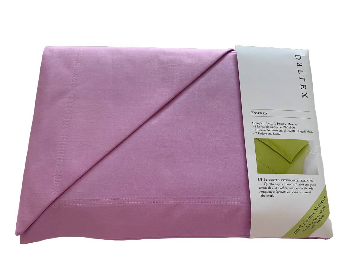Completo lenzuola Essenza 1 piazza e mezza 100% cotone