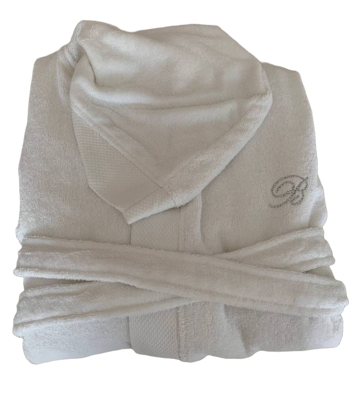 Accappatoio con cappuccio Benessere bianco