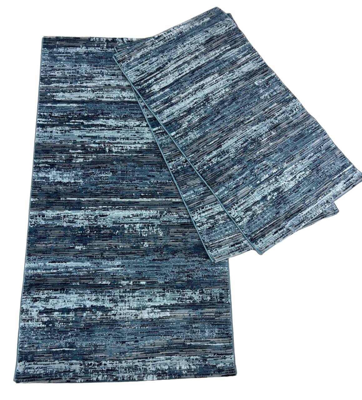 Tappeti Parure da letto (3 pezzi) Myra Double Blu