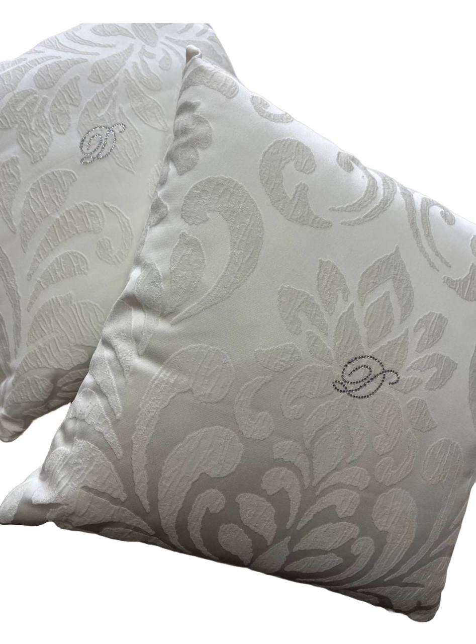 Coppia cuscini arredo Emma Latte