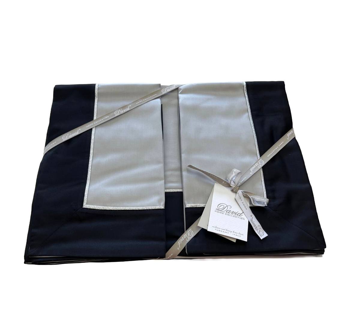 Coordinato letto Coperta+ completo lenzuola+ coppia cuscini arredo Tokio Nero