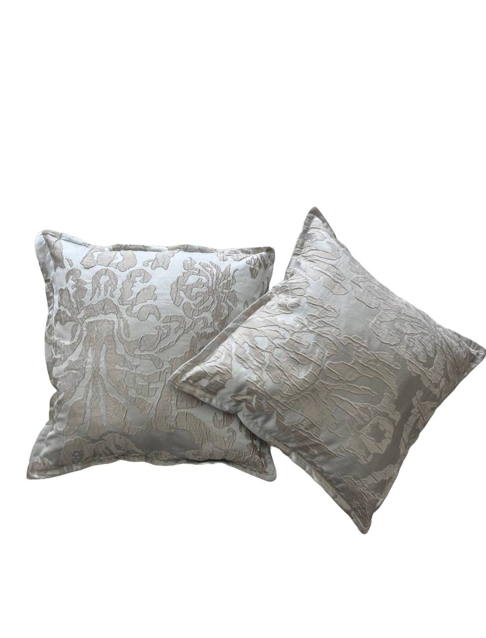 Trapuntino Matrimoniale + coppia cuscini arredo Palais Dorus Damasco beige grigio