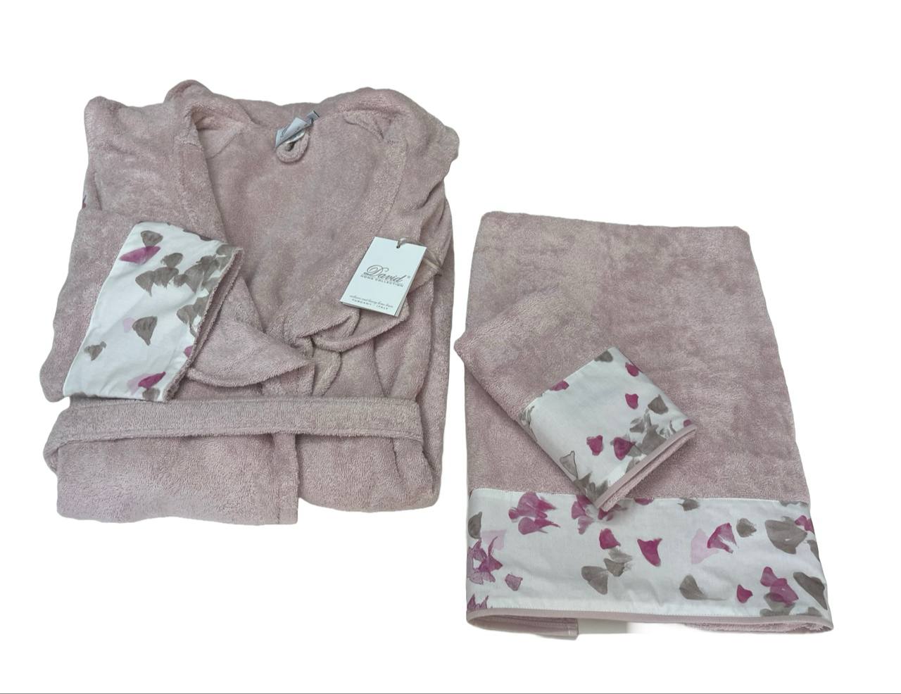 Set Bagno 3 pezzi (Accappatoio donna + coppia asciugamani)