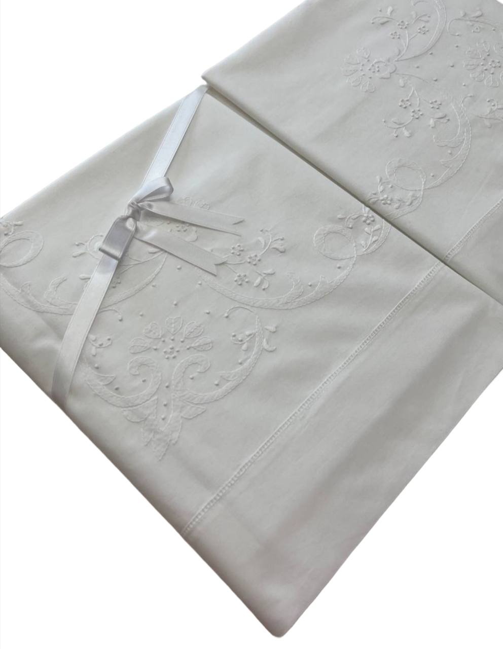 Completo lenzuola matrimoniale in cotone Art. 293 bianco