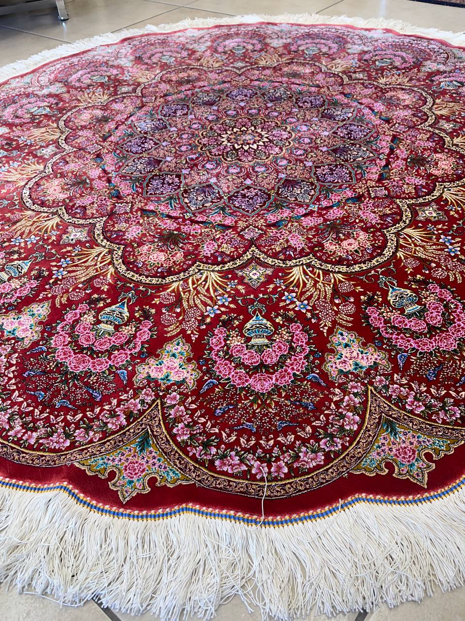 Tappeto orientale Tabriz rotondo diametro 150cm in seta