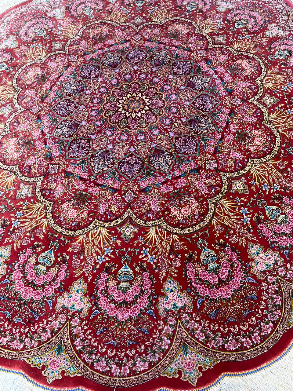 Tappeto orientale Tabriz rotondo diametro 150cm in seta