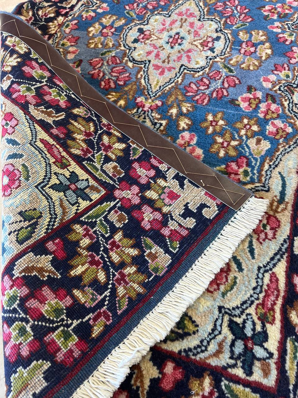Tappeto orientale Kerman 85x155cm Blu