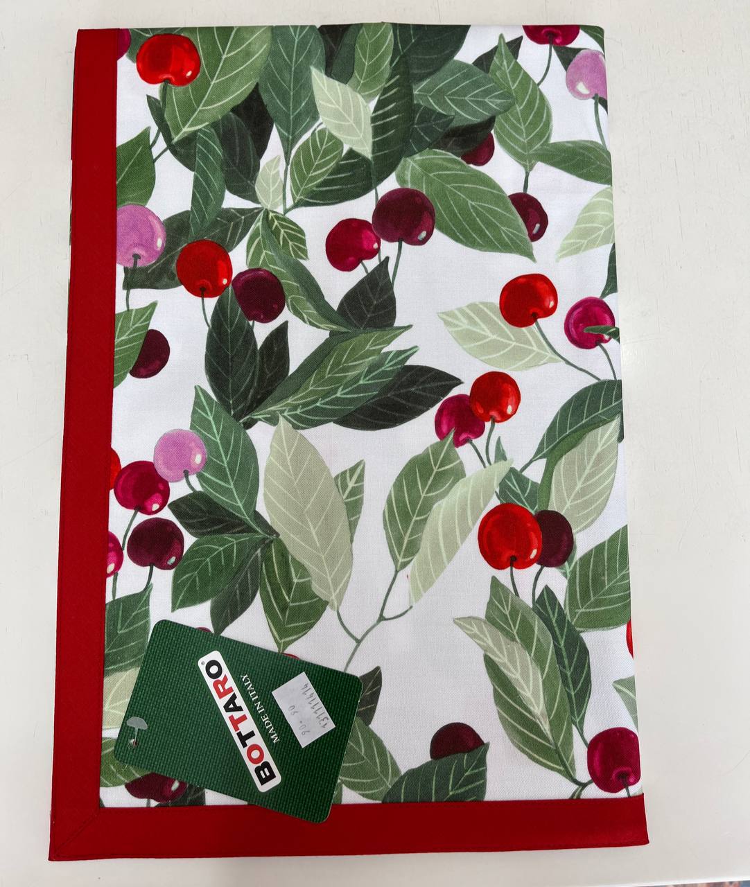 Tovaglia in cotone Marinella Ciliegie rosso