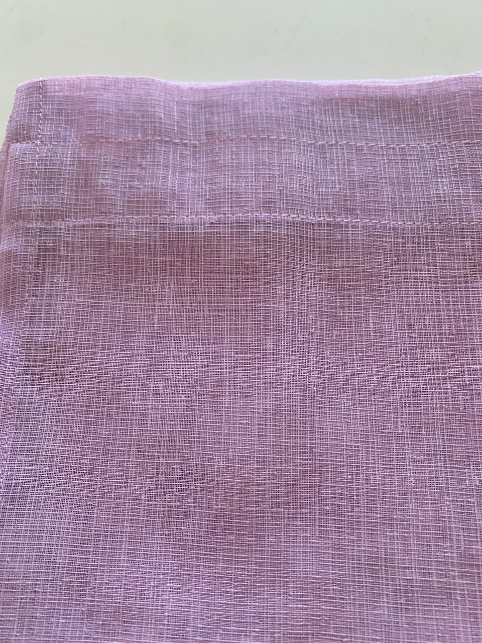 Coppia tendine a vetro rete lilla 35x115cm